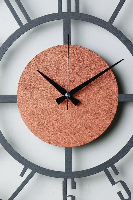 Wallity Reloj de Pared Decorativo Negro y Naranja